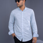 Sky Blue Textured Shirt